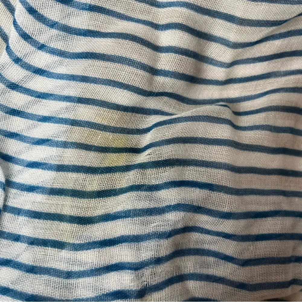 The Royal Standard Infinity Scarf Women’s Blue Green Tan Striped Lightweight